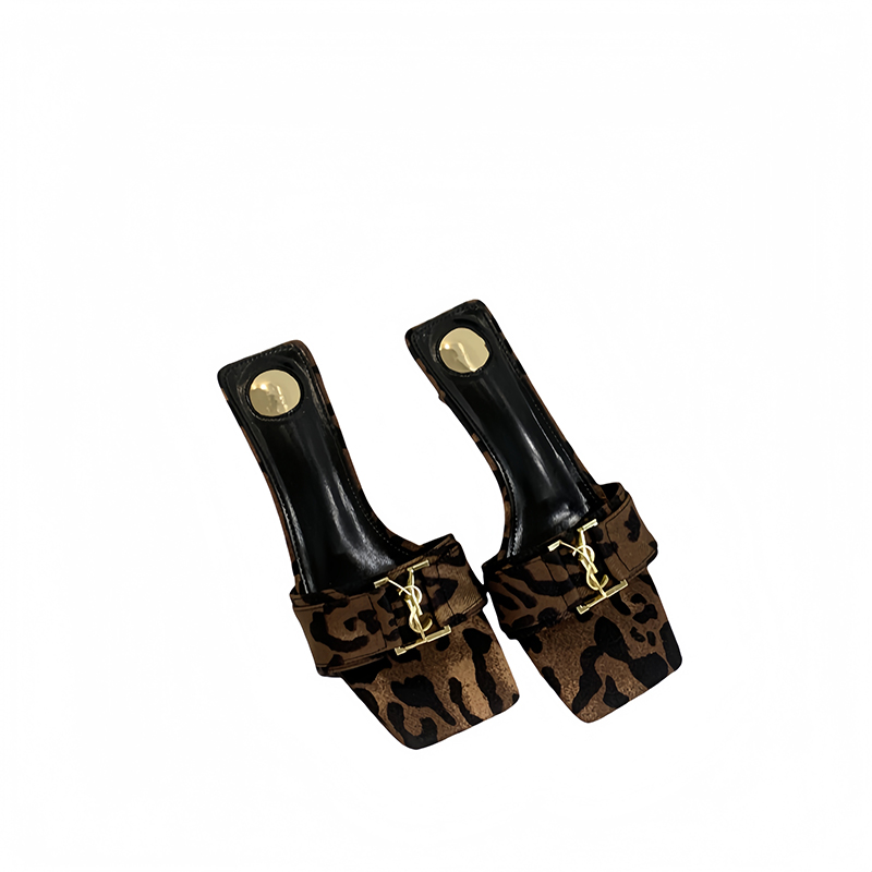 Elegant Thin Heel Toe Strap Slippers for Women Black 2025 New Summer Sexy High Heels - Image 5