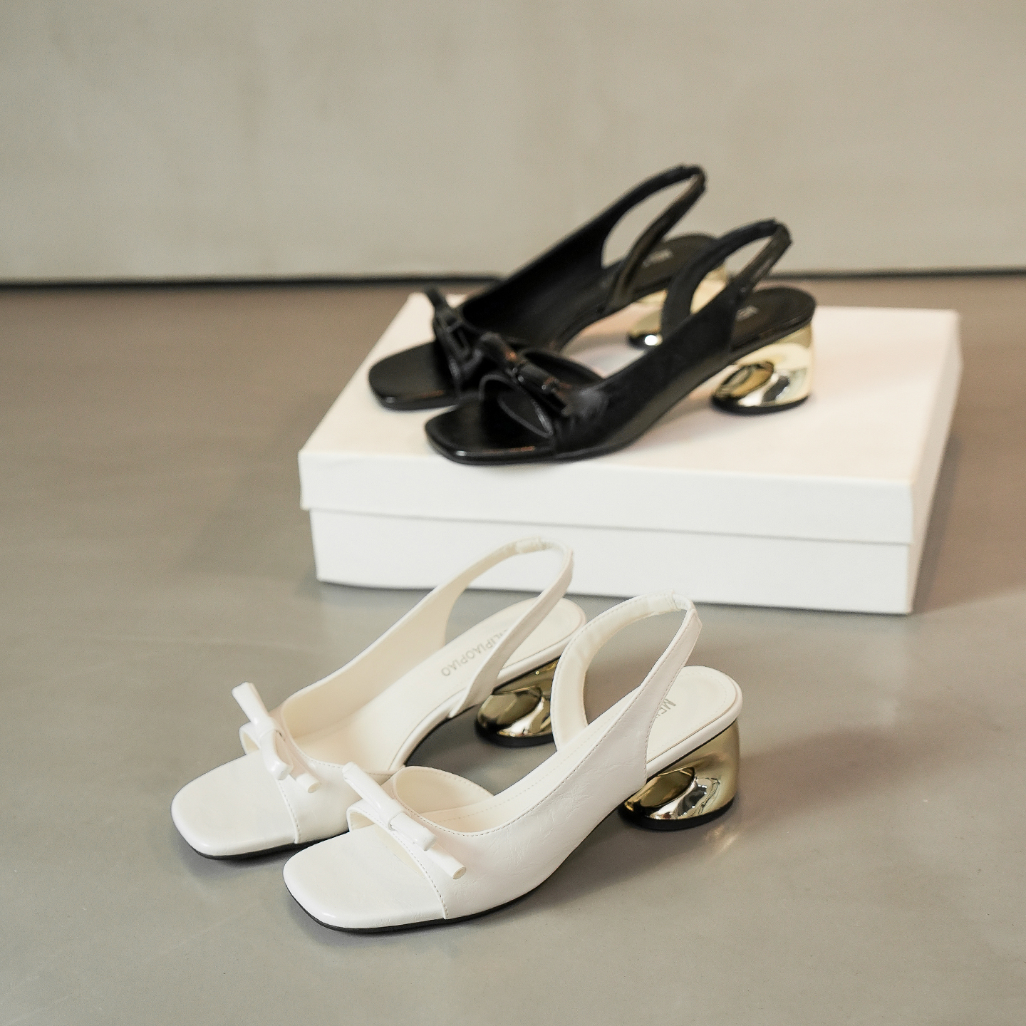 French Bow Sandals for Women Spring New Fashion Versatile Unique Heel High Heel Sandals